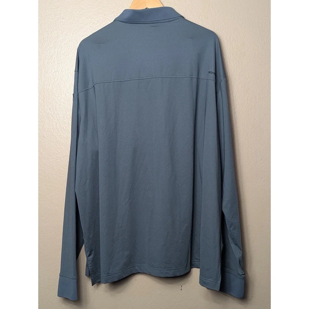 Duluth‎ Trading Polo Shirt Mens 3XL Gray Long Sleeve Relaxed Fit Stretch